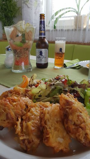 Rösti auf Salatplatte      100% vegan🥰 at Gasthaus-Pension Sonnenhof in Ulrichsberg