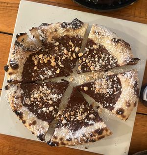 Chocolate pizza  at Arte Bianca - Cucina Italiana in Sagres