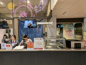 The counter is the first one in front of the interior escalator at Space Bao 宇宙生煎 in Taipei