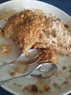 Silky tofu and peanut tcizcake at Oé Bistró in Leioa