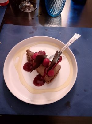 Delicious chocolate cake at Oé Bistró in Leioa