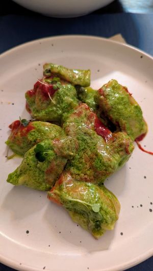 Raviolis caseros at Oé Bistró in Leioa