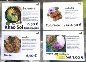 menu  at Vegany in Berlin