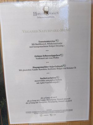Veganes Naturpark-Menü (04/22) at Hofgut Sternen Restaurant SchwarzwaldStube in Breitnau