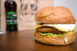 Cheese Burger! at Rhino Vegan Beat in Mykonos