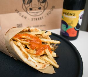 Greek Gyros.. at Rhino Vegan Beat in Mykonos