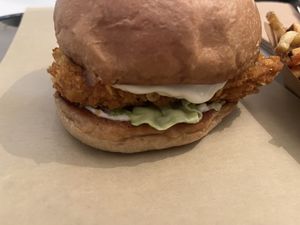 Chick n crispy  at Rhino Vegan Beat in Mykonos