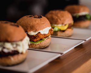 Vegan Burgers at Rhino Vegan Beat in Mykonos