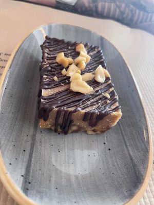 Raw vegan snickers   at Rhino Vegan Beat in Mykonos