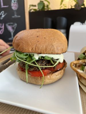 Rhino Burger  at Rhino Vegan Beat in Mykonos