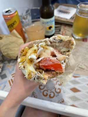 Greek gyros  at Rhino Vegan Beat in Mykonos