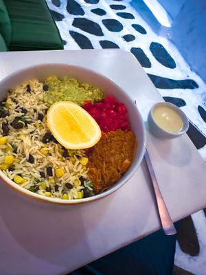 Crash bowl  at Rhino Vegan Beat in Mykonos