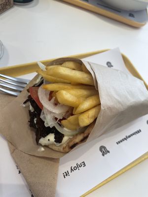 Gyros Wrap  at Rhino Vegan Beat in Mykonos