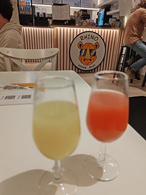 Drinks on the house 😁 at Rhino Vegan Beat in Mykonos