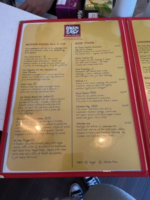 Menu  at Whagwanyard in Leicester