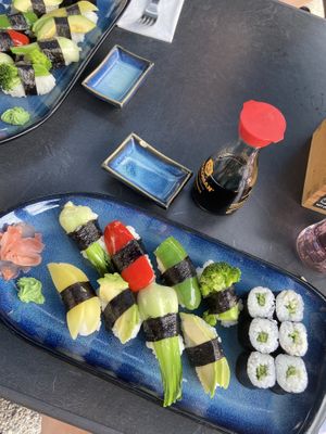 vegan sushi plate  at My Fresh Point in Gmunden