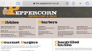 Vegan starters and nibbles  at The Peppercorn Restaurant & Grill in Narberth