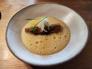Fennel on "butter" mousse at Magdalena in Rickenbach