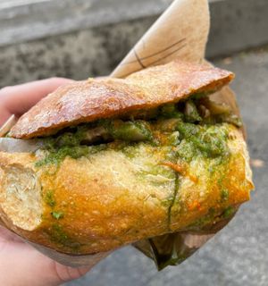 Lampredotto Vegano il mitico SEI-TANOTTO at Tripperia Vegana TAN8 - Flying Kiosk in Florence