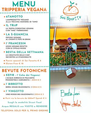 Menu Tripperia Vegana at Tripperia Vegana TAN8 - Flying Kiosk in Florence