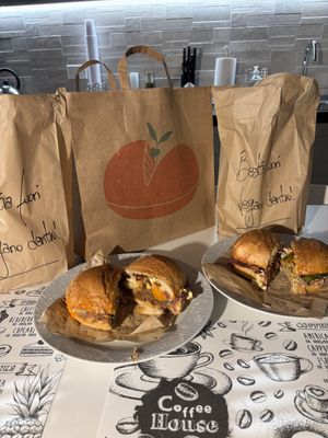 Looks like a lot of bread, but it’s perfect   at Tripperia Vegana TAN8 - Flying Kiosk in Florence