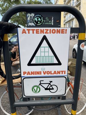 Look out!  at Tripperia Vegana TAN8 - Flying Kiosk in Florence