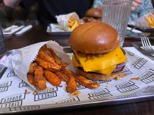 w sweet potato fries  at Gordon Ramsay Street Burger in North London
