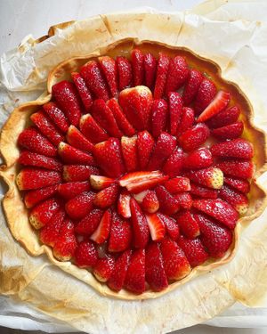 Tarte Morangos   at Olha que bem in Braganca