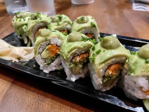 Special vegan sushi roll not on the menu   at Mesu in Charleston