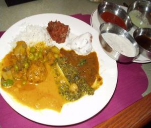 Vegetarian (lacto) Lunch Buffet options. at India Pavilion in State College