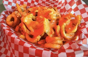 Curly fries Veg-n-Out style✨delicious  #Veganuary at Veggietize me in Panorama City