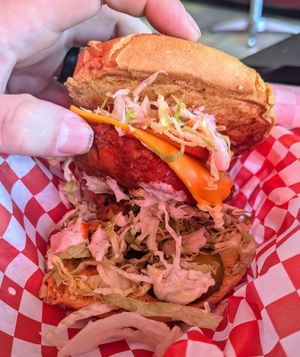 Buffalo chick'n sandwich at Veggietize me in Panorama City