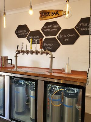 Juice bar at Fruits N' Roots in Airlie Beach