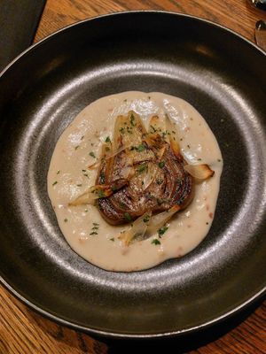 3: Caramelised fennel with a creamy sauce at Funken Lodge in Longyearbyen