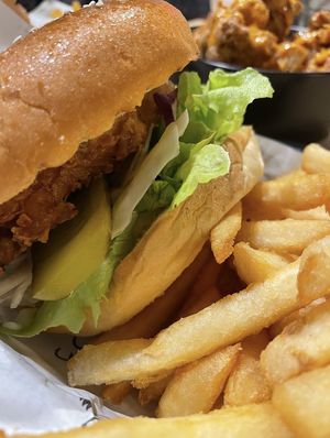 Vegan burger  at Fricken in Braddon