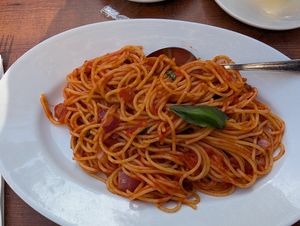 Spaghetti Pomodore e Basilico at L'Osteria Sylt in Sylt