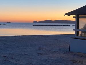 The amazing view as we ate our meal . Nothing can compare to this  at Ristorante Pizzeria Lido in Alghero