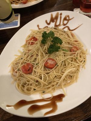Spaghetti Aglio e Olio  at MIO Bistro Caffé Gelato in Sylt