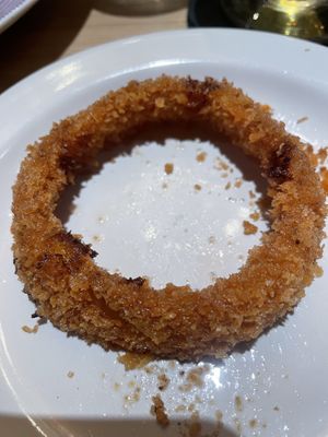 Single onion ring. We ate the rest before remembering the photo!   at BOX Burger - 宮城野店 in Hakone