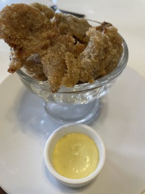 Vegan calamaris so tasty  at The Green Chef in Dumaguete