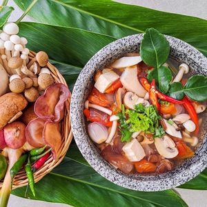 Vegan Tom Yum  at Life On Plants in Phuket