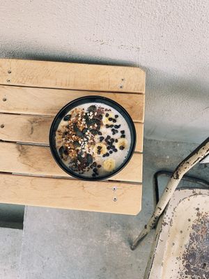 Banana&Peanut Butter Granola Bowl  at Paleo Coffee in Ayvalik