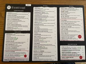 Menu dishes  at 60 seconds to Napoli in Berlin