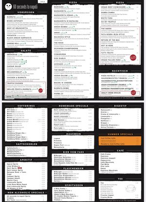 Menu. at 60 seconds to Napoli in Berlin