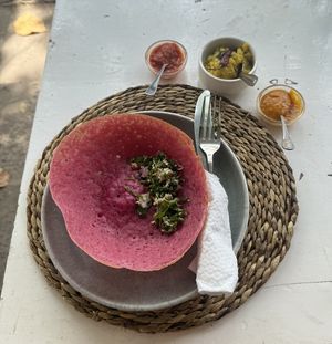 Beetroot Hopper  at Duni's Hoppers in Dikwella