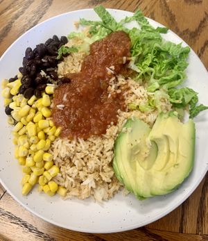 Taco rice bowl at Zero Cafe & Market in Belle Vernon