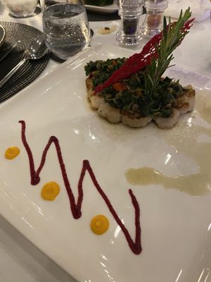 Cauliflower with Spinach Sauce  at Trio in Kalkan