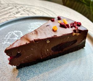 Tofu chocolate cake at Tucano Coffee in Bucharest