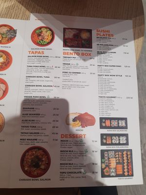 Menu1 at Japanos Athenaeum in Bucharest