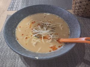 Veggie tantan ramen at Japanos Athenaeum in Bucharest